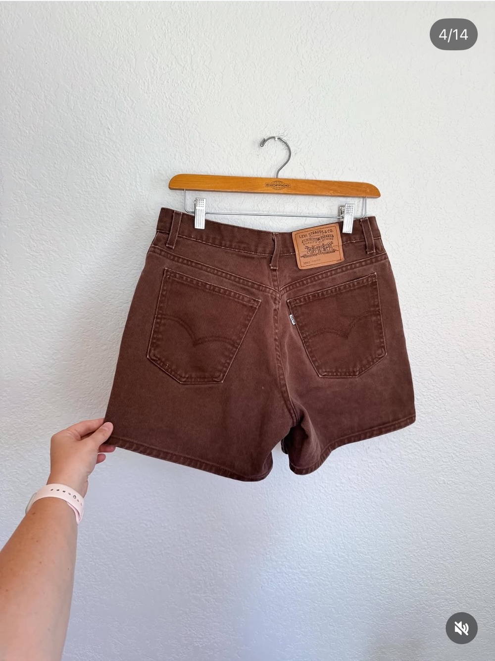 Levi's Women's Brown Denim High-Rise Shorts